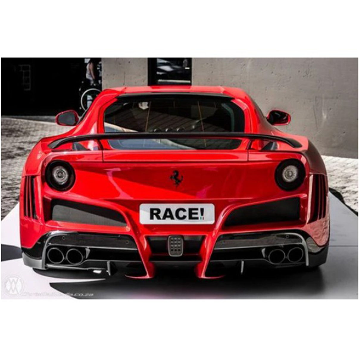 Carbon Fiber Rear Wing for Ferrari F12 - Bull Boost Performance