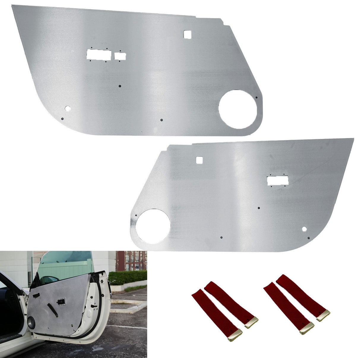 Aluminum Door Cards Panels For 2003-2009 350Z Coupe Z33 Lightweight Racecar US - Bull Boost Performance