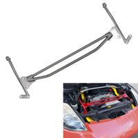 Reinforced Front Upper Nismo Style Strut H Brace Bar For 03-09 Nissan 350Z Z33 - Bull Boost Performance