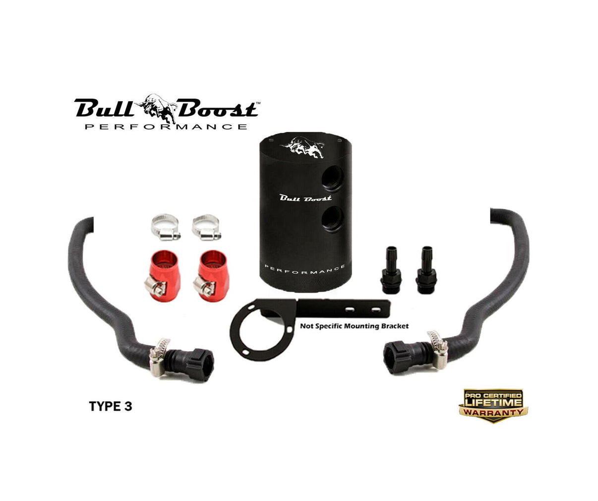 2016+ Chevy Camaro SS Baffled Oil Catch Can Kit System - Bull Boost Performance