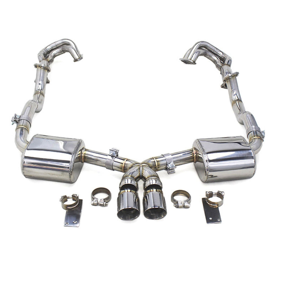 Stainless Valved Catback Exhaust for Porsche Boxster S Cayman S 987 987.1 - Bull Boost Performance