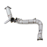 Catless High Flow 304 Stainless Exhaust Downpipe for Audi A5 2.0T - Bull Boost Performance