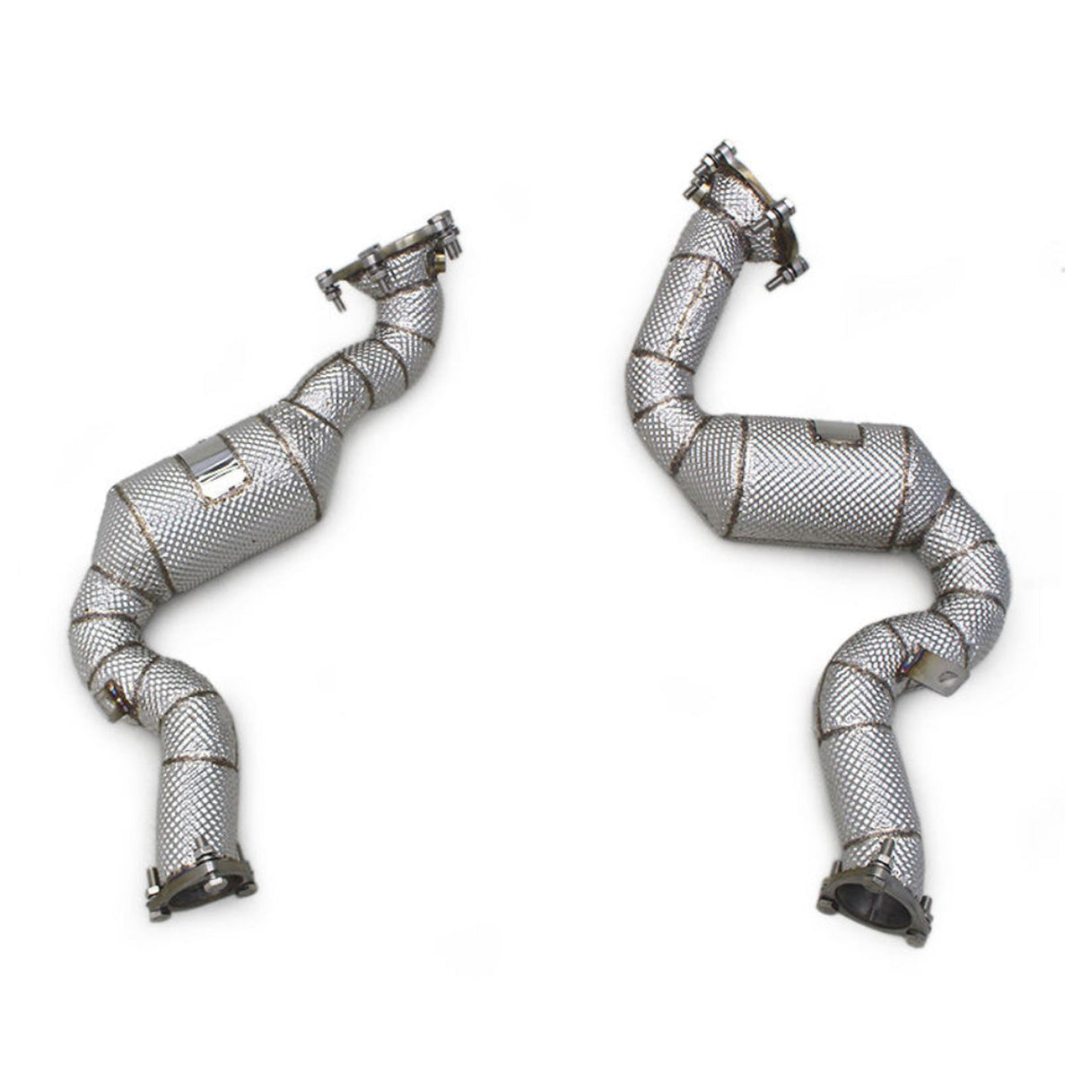 Catted High Flow 304 Stainless Exhaust Downpipe for Audi RS6 C7 4.0TT - Bull Boost Performance