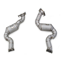 Catted High Flow 304 Stainless Exhaust Downpipe for Audi RS6 C7 4.0TT - Bull Boost Performance