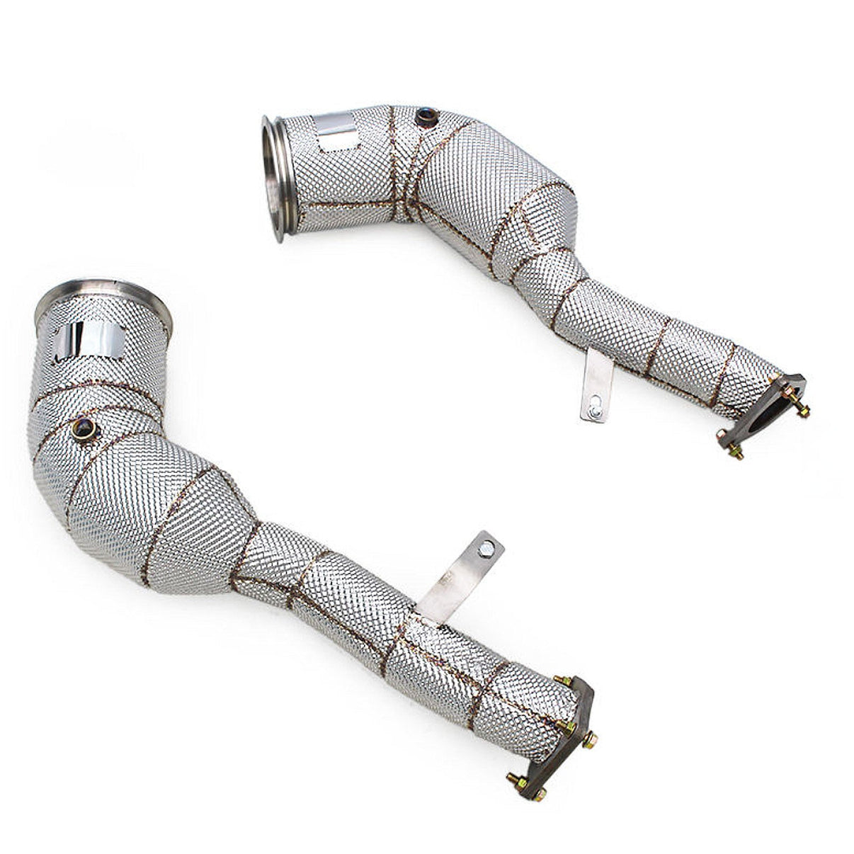 Catted Free Flow Stainless Steel Down Pipes for Porsche Macan Turbo GTS - Bull Boost Performance