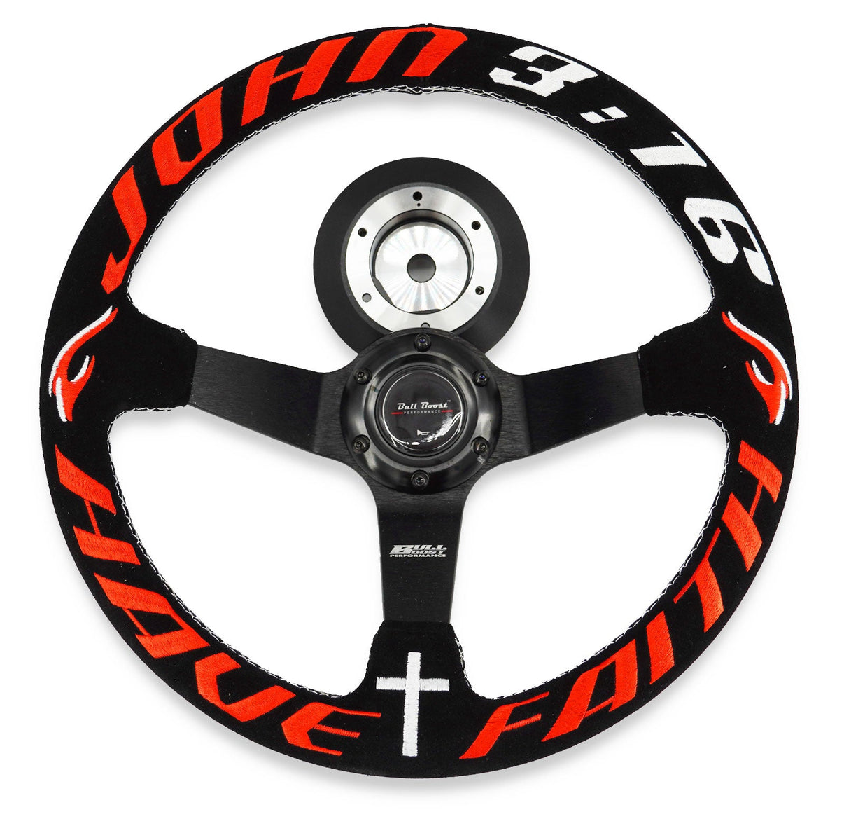 Have Faith Steering Wheel + Hub Adapter Kit For  BMW E46 M3 316 318 320 323 325 328 330 Mini Cooper - Bull Boost Performance