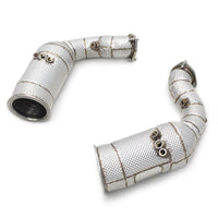 High Flow Catted 304 Stainless Exhaust Downpipe for Audi RS Q8 SQ8 4.0T - Bull Boost Performance