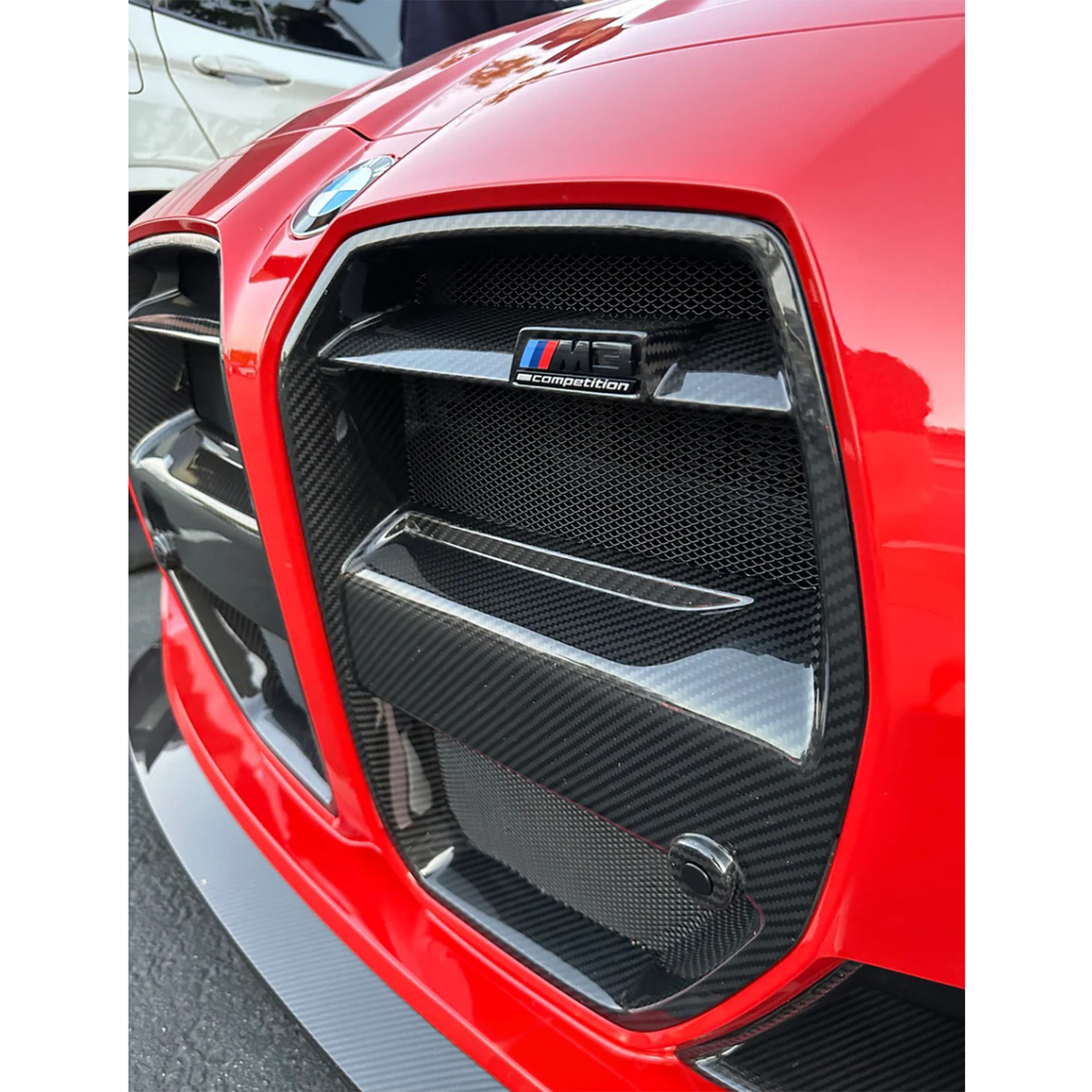 VR Style Carbon Fiber Front Grille Replacement Set for BMW G80 M3 G82 G83 M4 - Bull Boost Performance