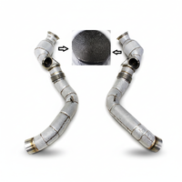 Stainless Catted Downpipe Heat Shield for BMW M5 F90 4.4T - Bull Boost Performance