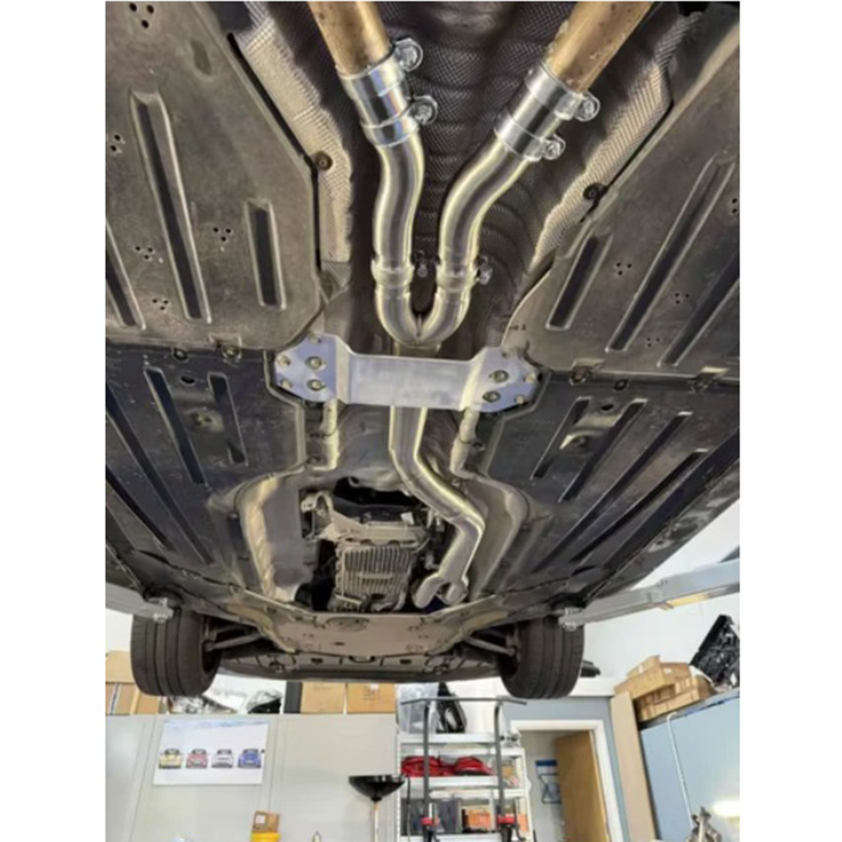 Single Mid Pipe Exhaust for BMW G80 M3 G82 G83 M4 - Bull Boost Performance