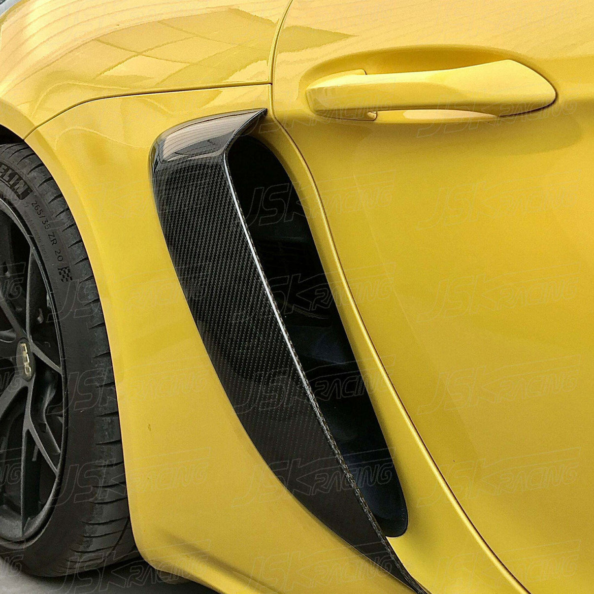 GT4 Style Carbon Fiber Side Vents for Porsche Cayman 718 16-19 - Bull Boost Performance