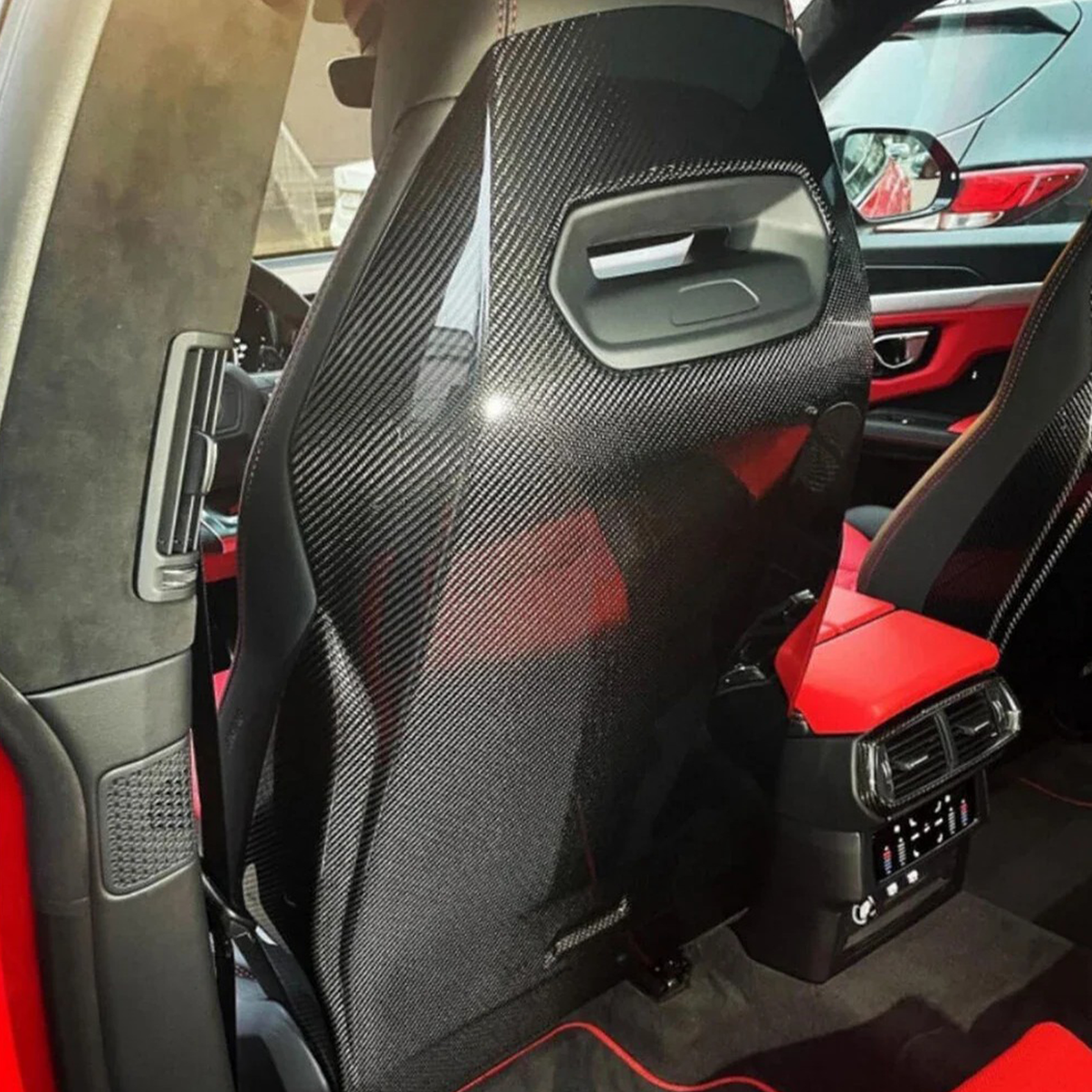Dry Carbon Fiber Rear Back Seat Cover for Lamborghini Urus - Bull Boost Performance