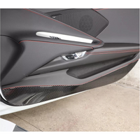 Dry Carbon Fiber Door Anti‑Kick Panel Cover for Chevrolet Corvette C8 - Bull Boost Performance