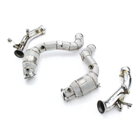 Custom 300 Cell Catted Downpipe Header System for Mercedes‑Benz E63 E63S AMG GT C 4.0TT - Bull Boost Performance