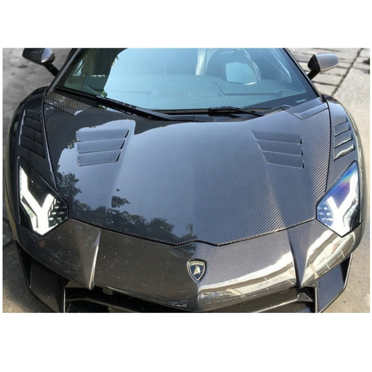 BKSS 750 Style Dry Carbon Fiber Hood Bonnet for Lamborghini Aventador - Bull Boost Performance