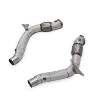 High Flow Exhaust Catless Downpipe Heatshield for Ferrari 488 3.9T V8 GTB Pista Spider - Bull Boost Performance