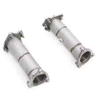 High Flow Catless Downpipes for Chevrolet Corvette C8 6.2L - Bull Boost Performance