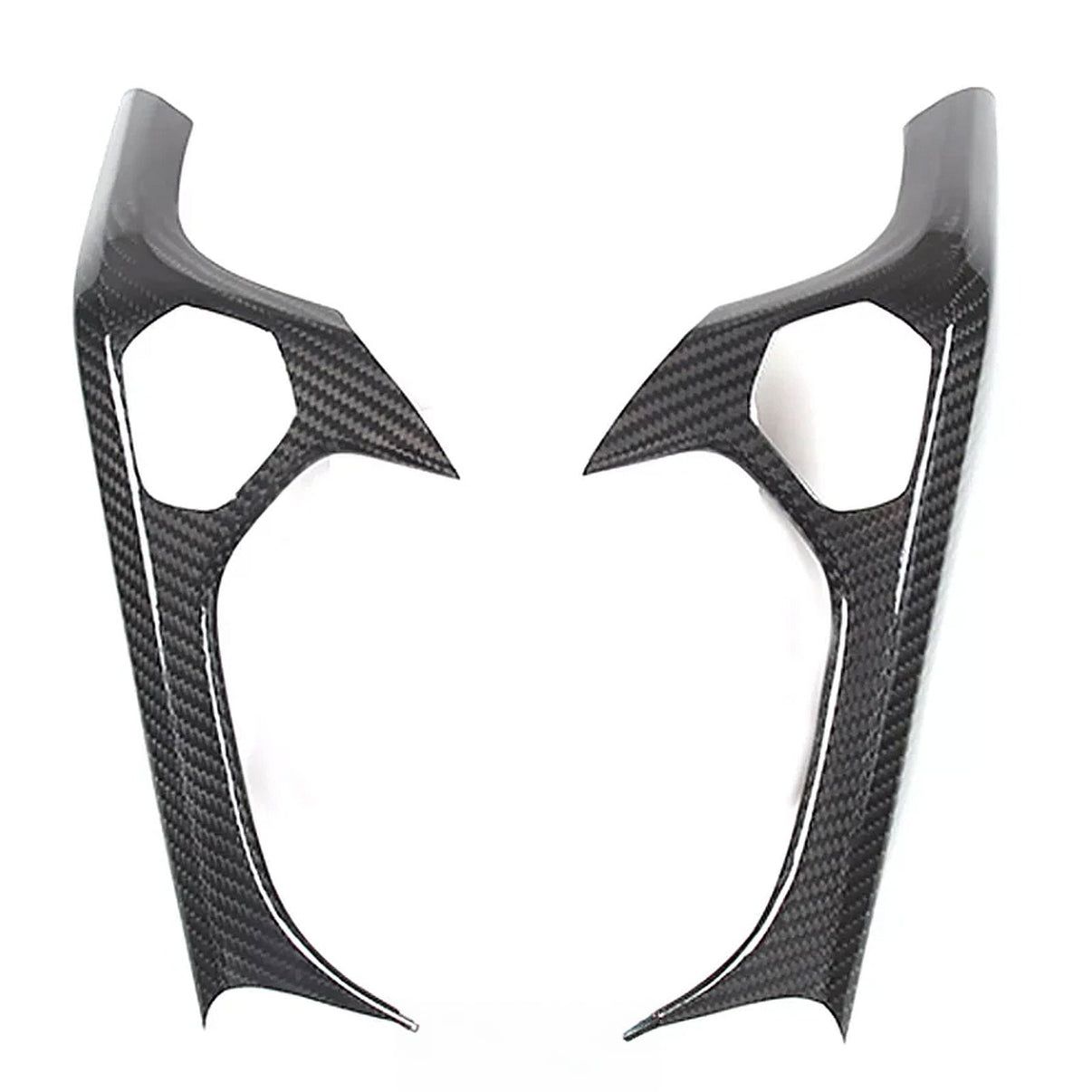 Carbon Fiber Interior Door Grab Handle Cover Trim for Lamborghini Huracan 14-21 - Bull Boost Performance