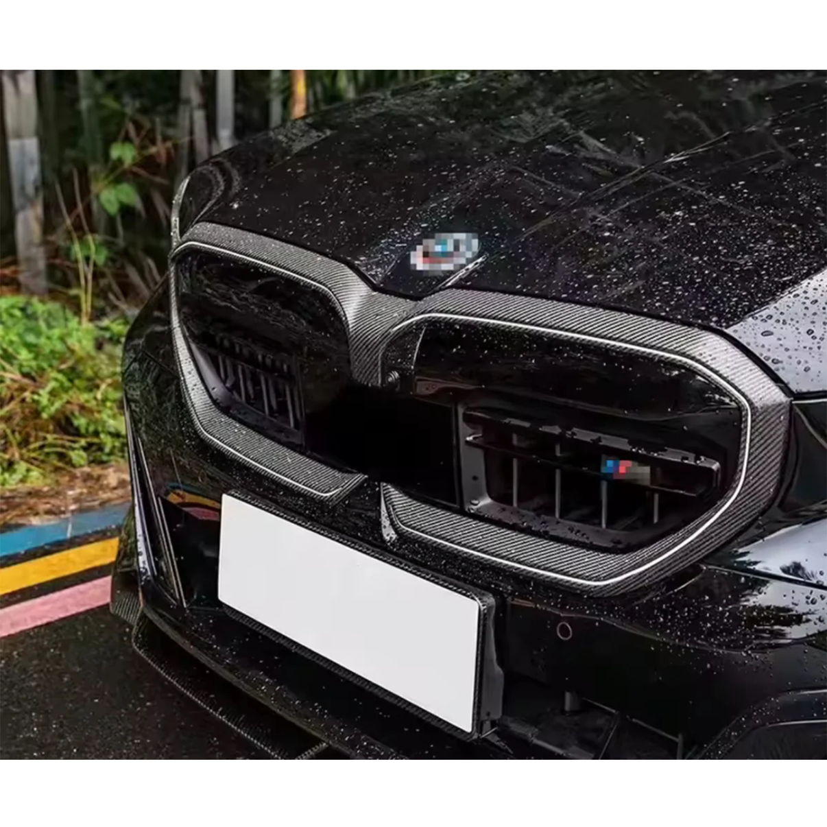 Dry Carbon Fiber Front Grille Cover Garnish for BMW G60 530i G90 M5 - Bull Boost Performance