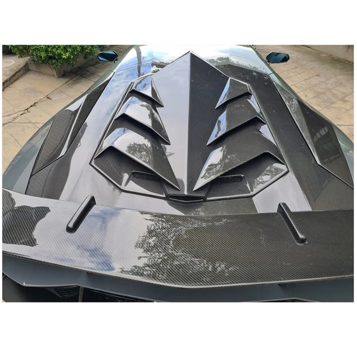 DM Style Dry Carbon Fiber Engine Hood for Lamborghini Aventador LP700 LP720 LP740 LP750 - Bull Boost Performance