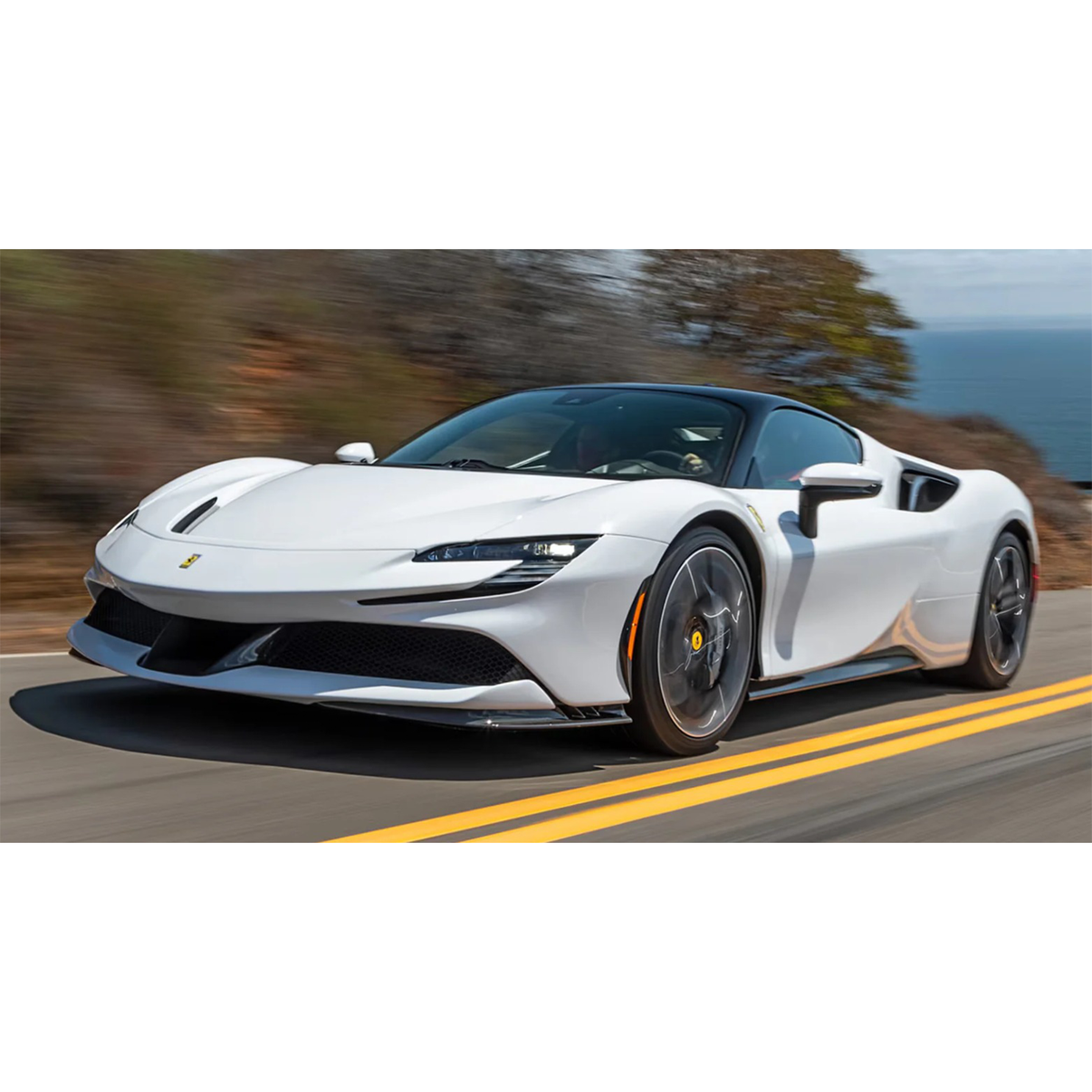 Carbon Fiber Side Front Lip Splitters for Ferrari SF90 - Bull Boost Performance