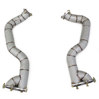 High Flow Exhaust Downpipe for Porsche Cayman 718 GT4 RS 4.0L 2022-2025 Catless - Bull Boost Performance