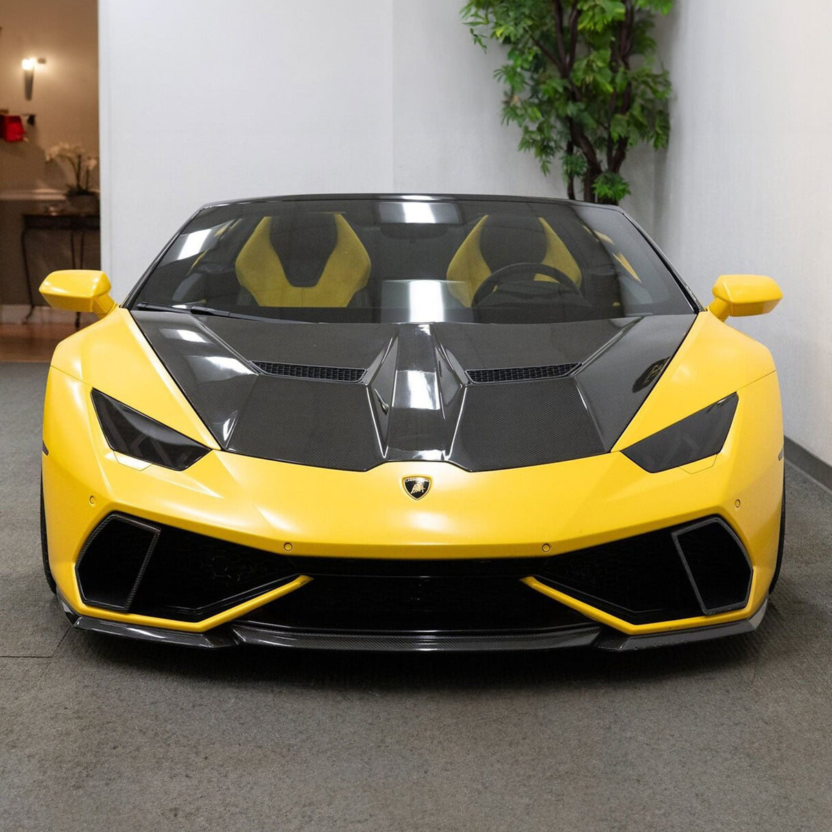 V Style Carbon Fiber Vented Hood for Lamborghini Huracan LP 610 580 EVO - Bull Boost Performance