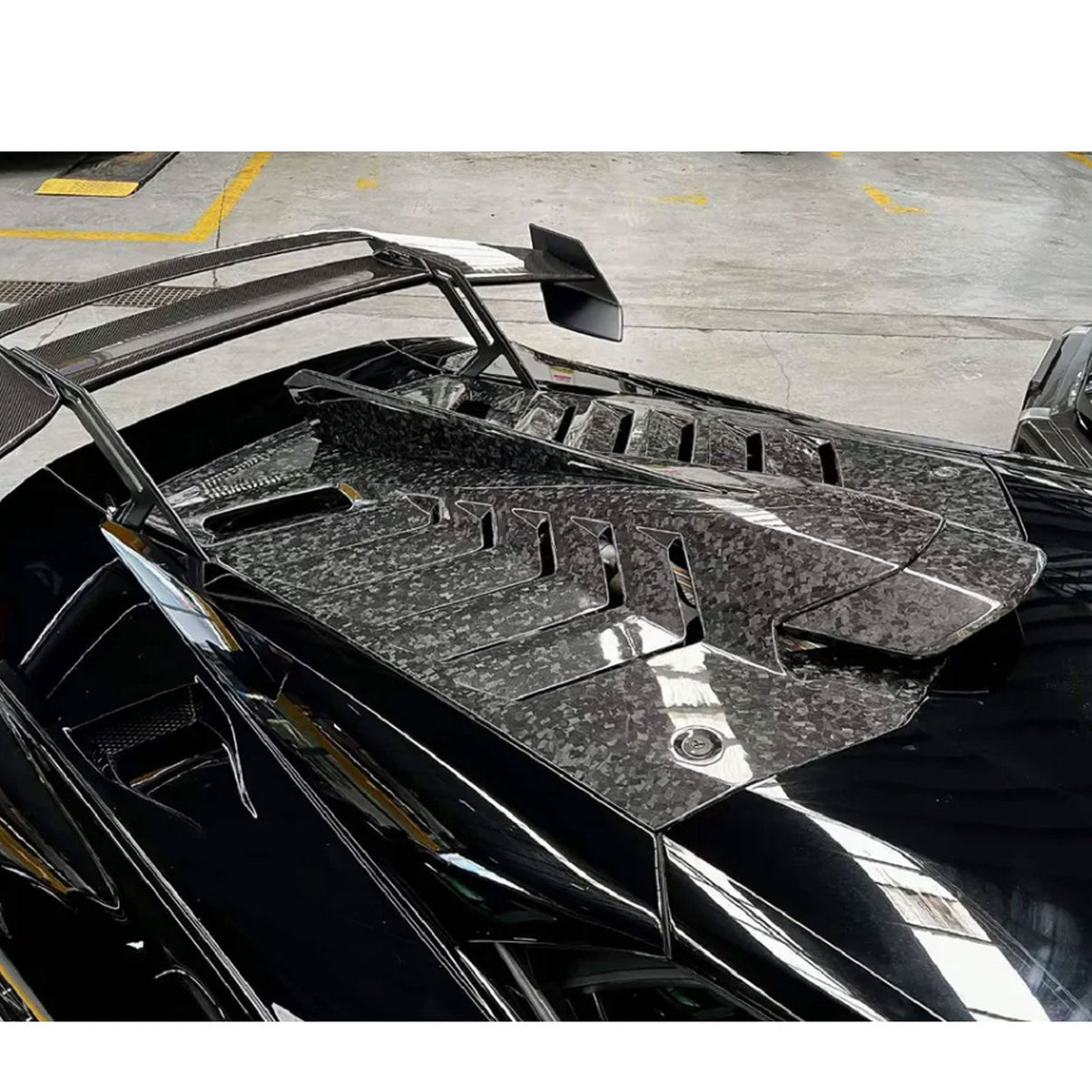 STO Style Carbon Fiber Engine Hood for Lamborghini Huracan LP580 LP610 EVO - Bull Boost Performance