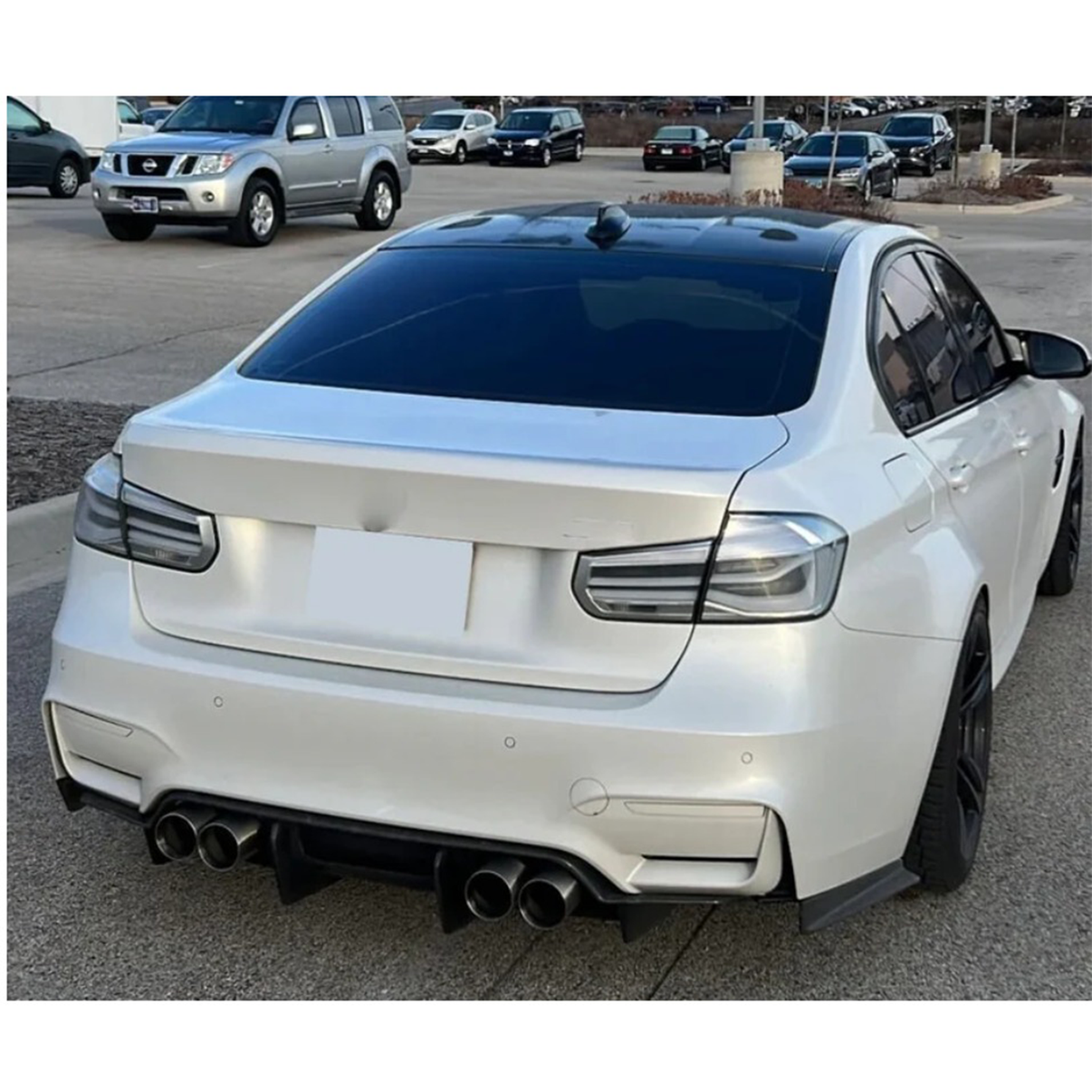 PSM Style Gloss Black Rear Diffuser for BMW F80 F82 F83 M3 M4 - Bull Boost Performance
