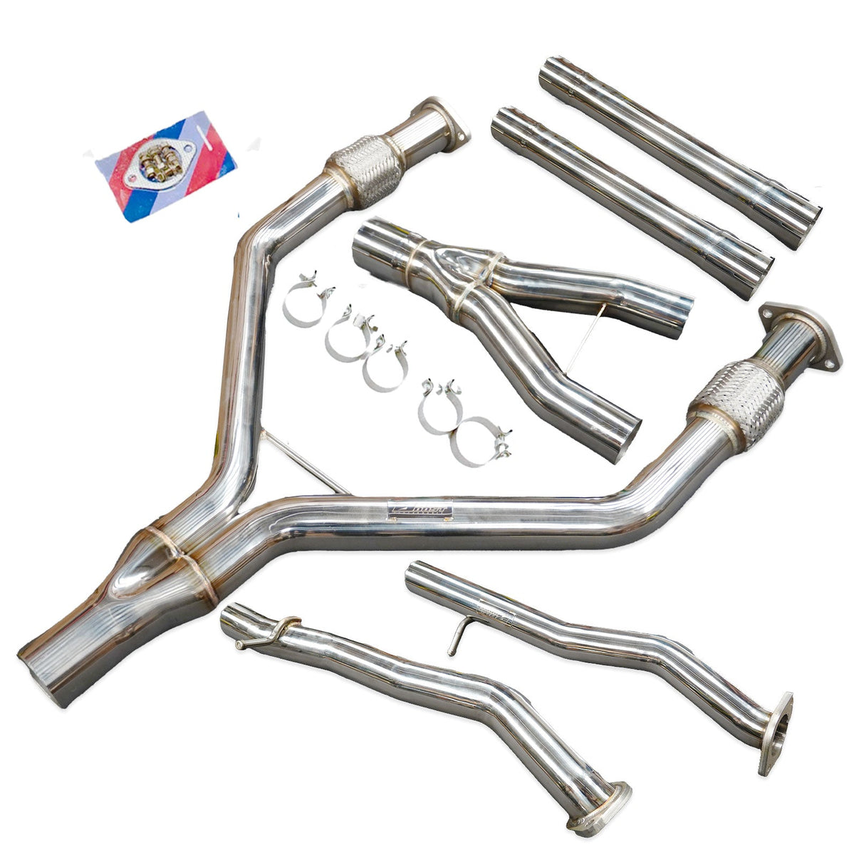 2.5" to 3" Y-Pipe Kit Stainless Steel for 2017-2022 Infiniti Q60 CV37 V6 3.0L Twin Turbo - Bull Boost Performance