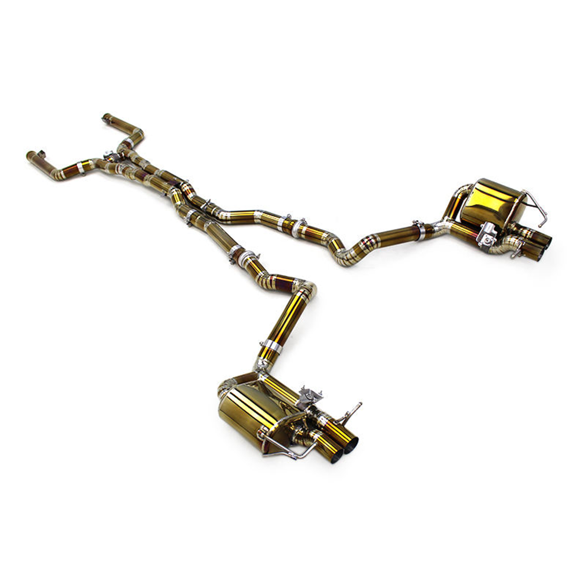 Titanium Valved Catback Exhaust System for Mercedes Benz C63 AMG W205 4.0T - Bull Boost Performance