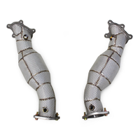 High‑Flow Catted Stainless Steel Downpipe with Heat Shield for Nissan GT‑R R35 3.8TT - Bull Boost Performance