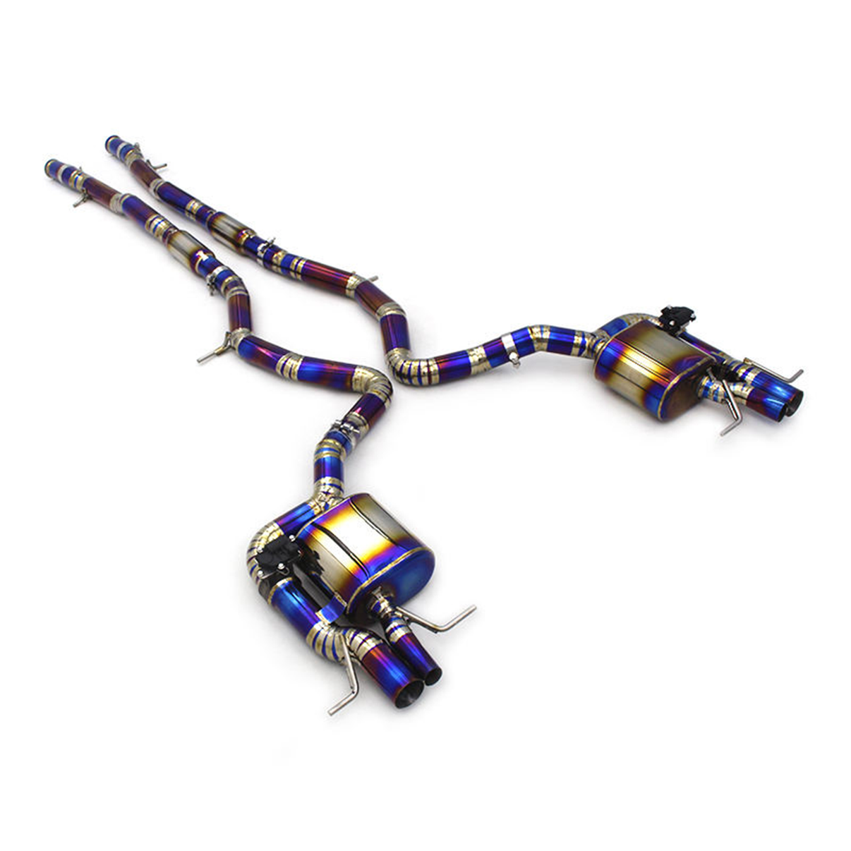 Titanium Valved Catback Exhaust System for Mercedes Benz S550 S500 S63 AMG W222 4.7T 5.5T - Bull Boost Performance