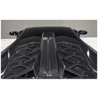 SVV Style Dry Carbon Fiber Rear Wing with Engine Hood for Lamborghini Aventador LP700 LP740 LP750 Coupe - Bull Boost Performance