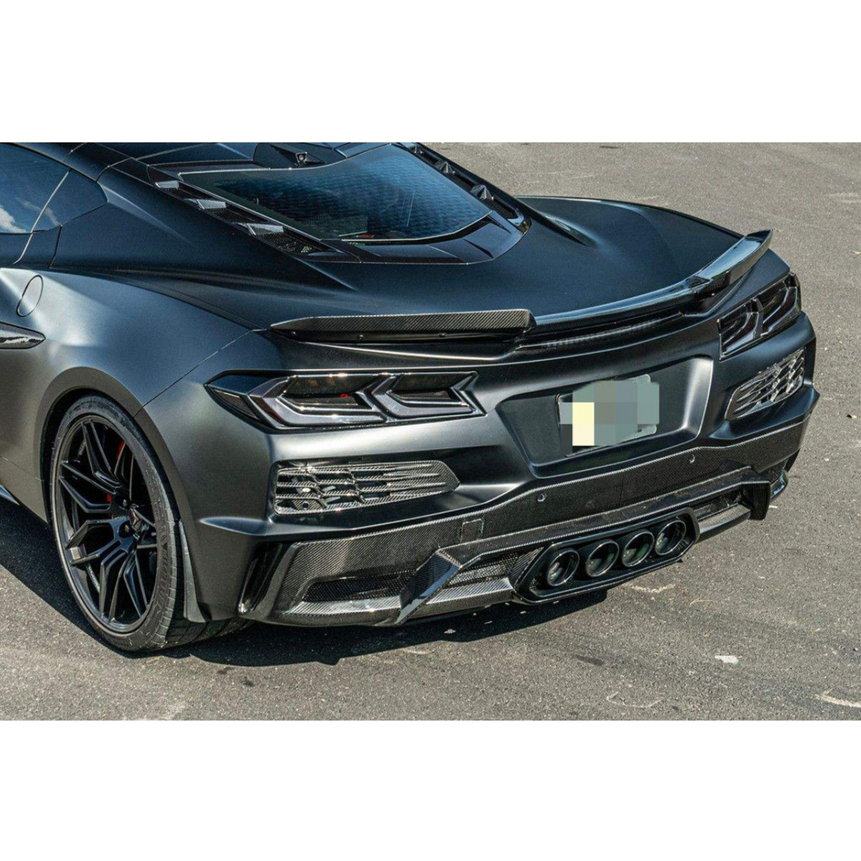 Dry Carbon Fiber OE Style Rear Trunk Spoiler for Chevrolet Corvette C8 Z06 E-Ray - Bull Boost Performance