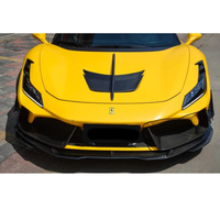 Carbon Fiber Engine Hood Bonnet Trim for Ferrari F8 Tributo Spider - Bull Boost Performance