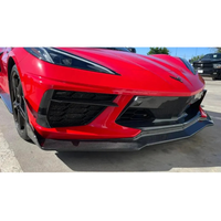 V Style Carbon Fiber Front Lip for Chevrolet Corvette C8 - Bull Boost Performance