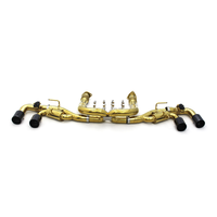 Valved Gold Plated Catback Exhaust Carbon Fiber Tips for Corvette C8 - Bull Boost Performance