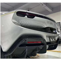 Dry Carbon Fiber Rear Diffuser for Ferrari 296 GTB - Bull Boost Performance