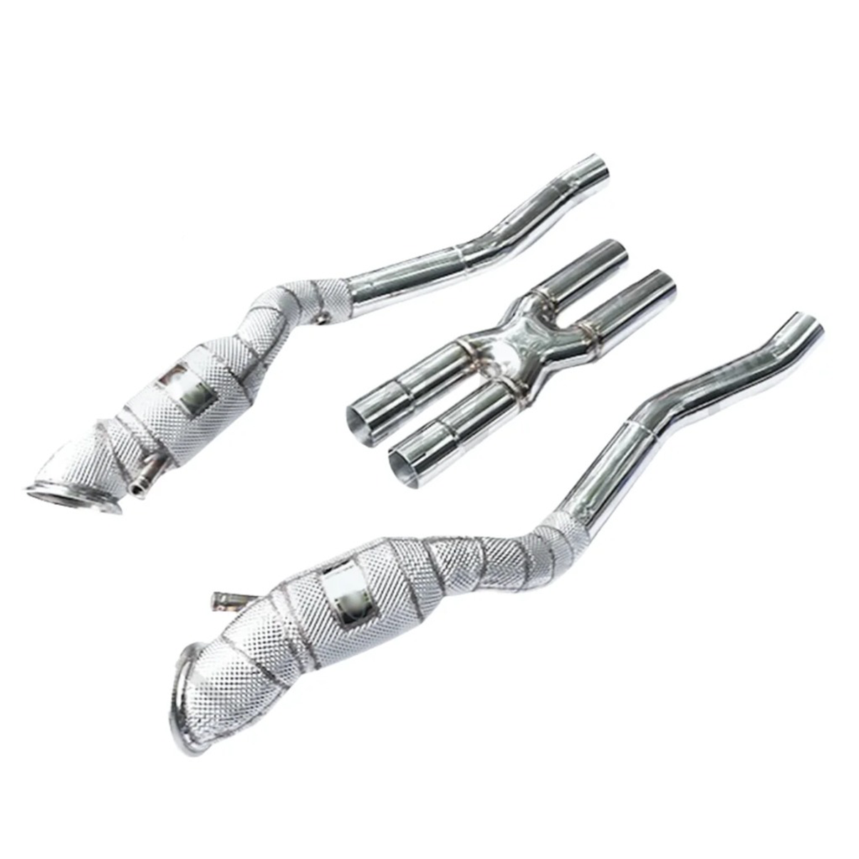 High Flow Catless Exhaust Downpipes X Pipe for Ferrari F12 Berlinetta 812 Superfast - Bull Boost Performance