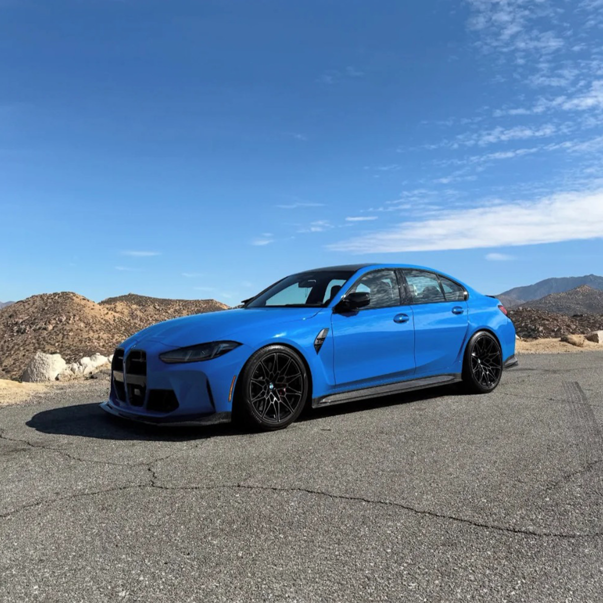 OEM Style Carbon Fiber Side Skirts Lip V2 for BMW G80 M3 G82 G83 M4 - Bull Boost Performance