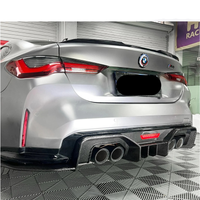 Carbon Fiber AD Style Rear Diffuser w/ LED Light for BMW G80 G81 G82 G83 M3 M4 - Bull Boost Performance