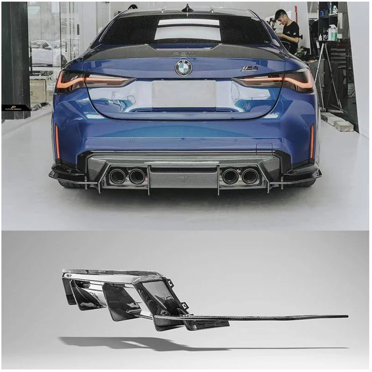 Prepreg Carbon Fiber FD Style Rear Diffuser for BMW G80 M3 G82 M4 - Bull Boost Performance