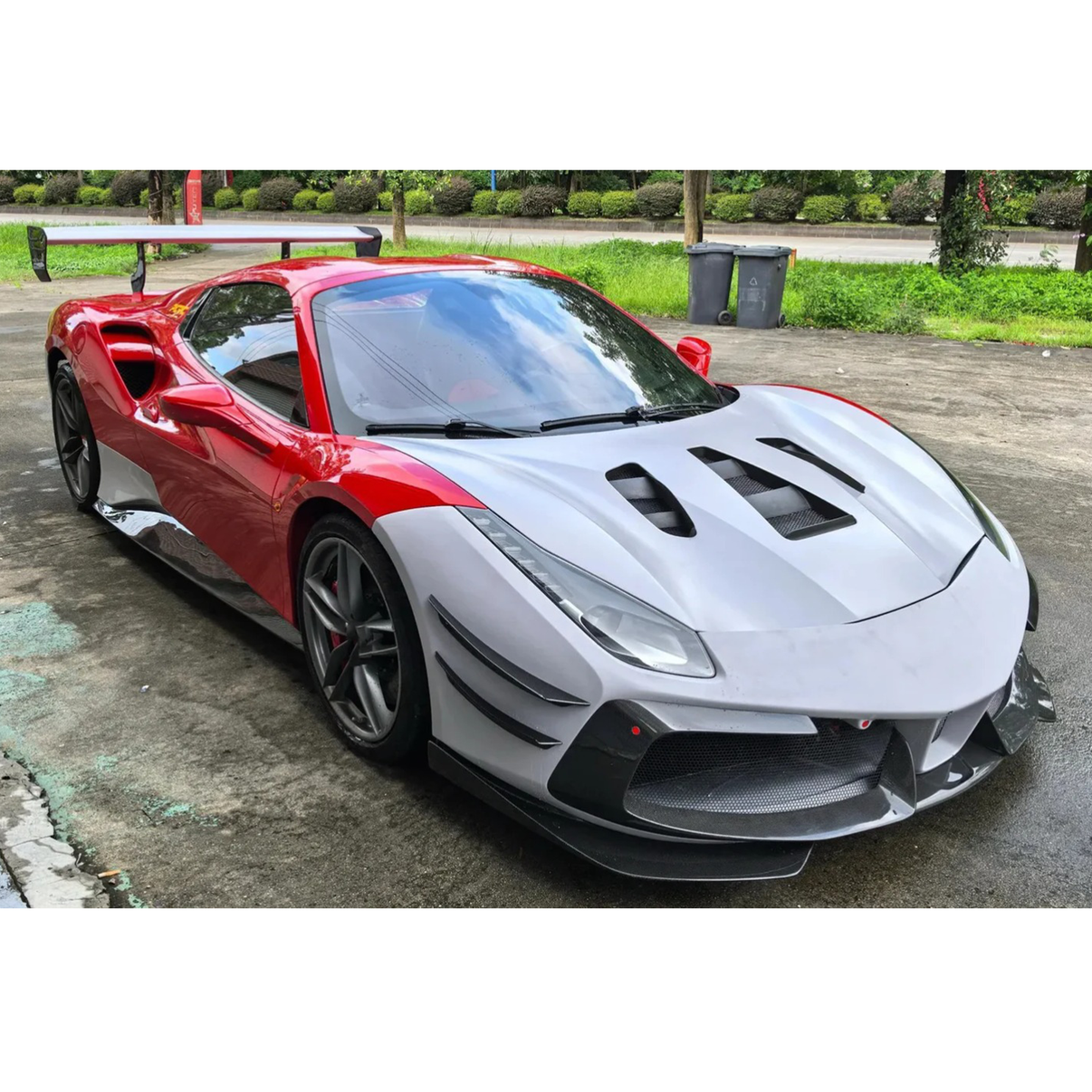 Prepreg Carbon Fiber EVO Style Aerodynamic Body Kit for Ferrari 488 - Bull Boost Performance