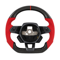Custom Alcantara Red Steering Wheel for Lamborghini Huracan LP580 LP610 LP640 EVO STO - Bull Boost Performance