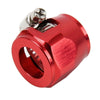 AN8 AN-8  Push On Hose End Cover Clamp Finisher Red Aluminum Anodized Fitting - Bull Boost Performance