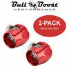 (2-PACK) AN8 AN-8 PUSH ON HOSE END COVER CLAMP  RED ALUMINUM ANODIZED FITTING - Bull Boost Performance