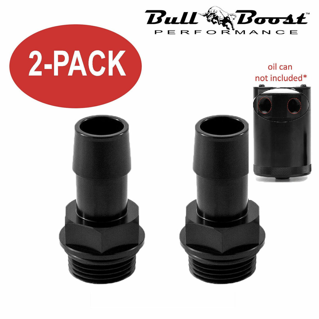 2x Aluminum 10mm Barb Fitting For Oil Catch Can Reservoir Tank Racing 2-Port - Bull Boost Performance