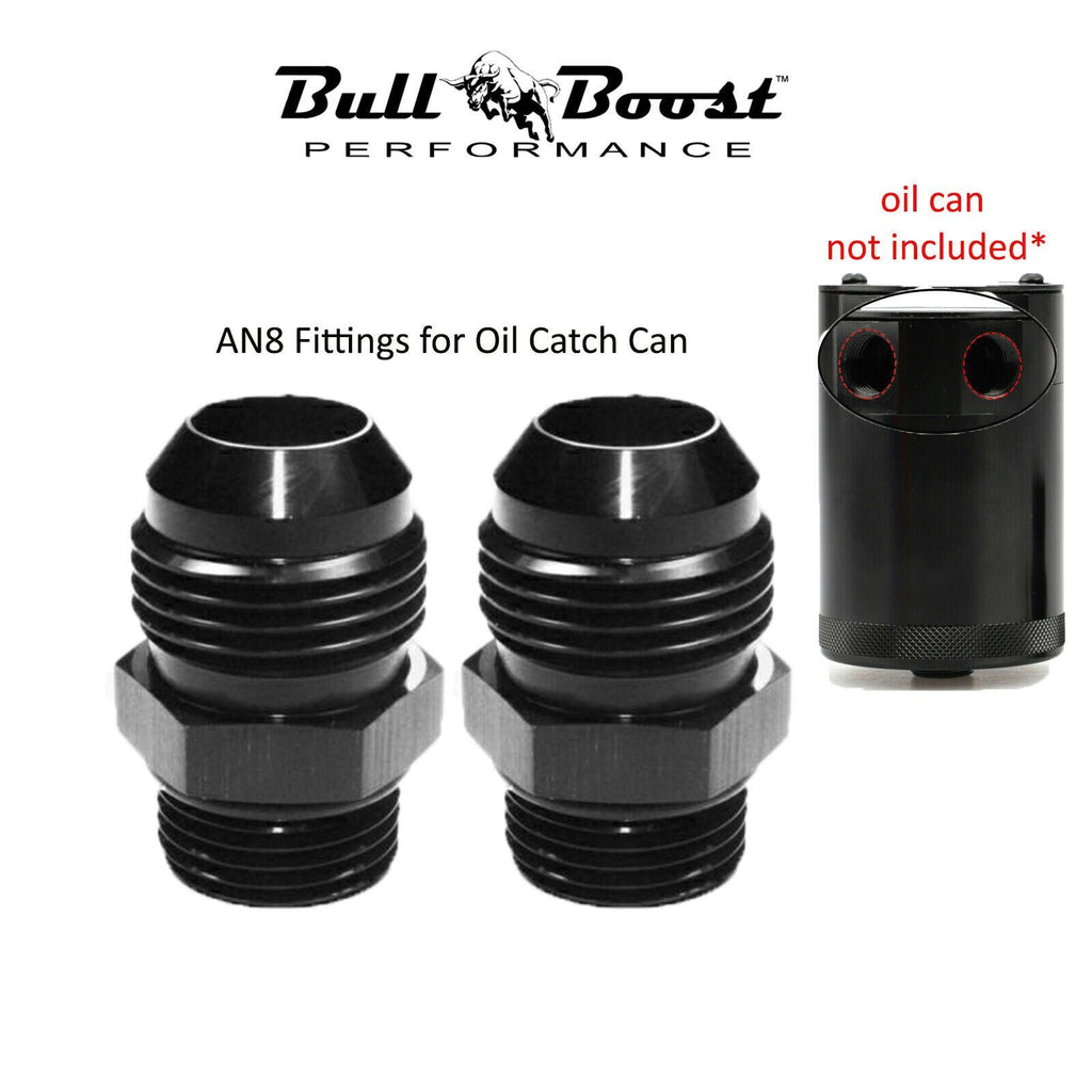 Aluminum 8AN -AN8 Fitting For Oil Catch Can Reservoir Tank Racing 2-Port - Bull Boost Performance