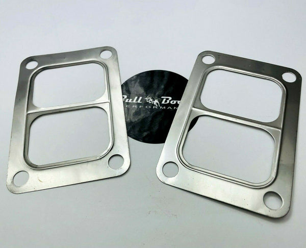 T6 Turbo Manifold Inlet Flange Gasket Twinscroll Divided 304 Stainless Steel 2x - Bull Boost Performance